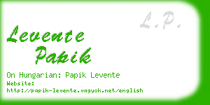 levente papik business card